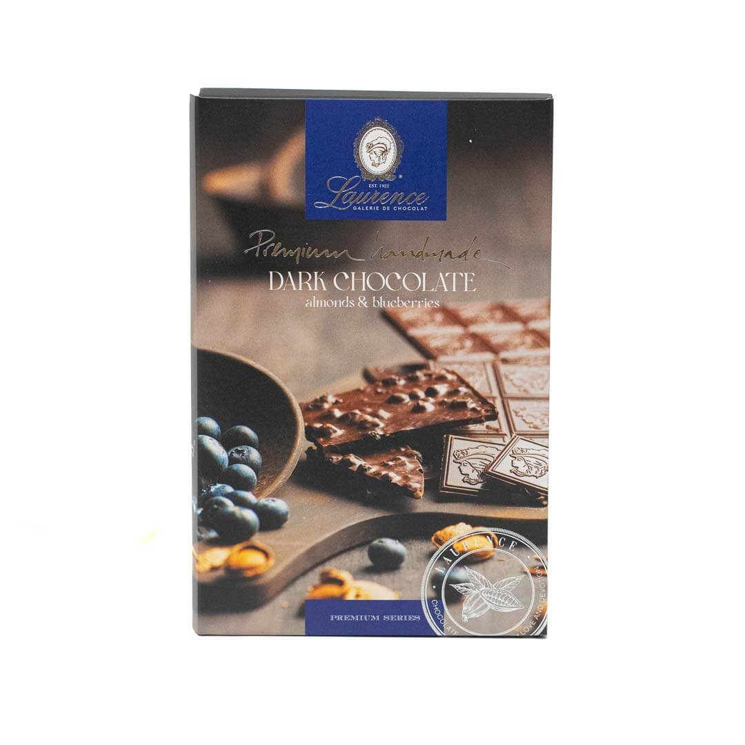 ΜΑΥΡΗ ΣΟΚΟΛΑΤΑ BLUEBERRIES ΑΜΥΓΔΑΛΑ LAURENCE ΜΑΥΡΗ ΣΟΚΟΛΑΤΑ BLUEBERRIES ΑΜΥΓΔΑΛΑ LAURENCE
